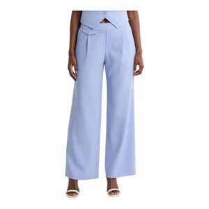 GEMMA + JANE Stylish Career Elegant Blue Women's Pull-On Wide-Leg Pants Size XL